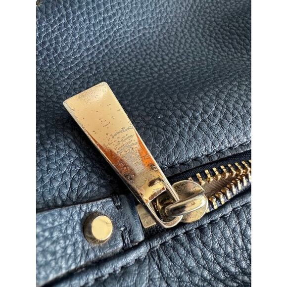 Michael Kors Rhea Navy Leather Gold Studded Backpack main image 5